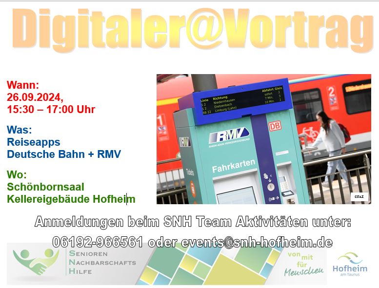 Reiseapps Deutsche Bahn + RMV